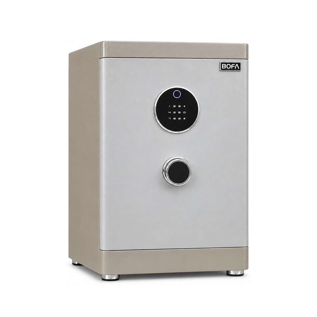 Két sắt BOFA ZB-60FX màu Cánh ghi sáng thân kaki, đóng cửa