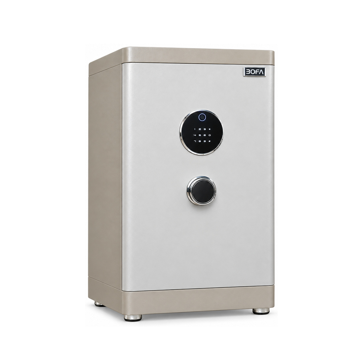 Két sắt BOFA ZB-70FX màu Cánh ghi sáng thân kaki, đóng cửa