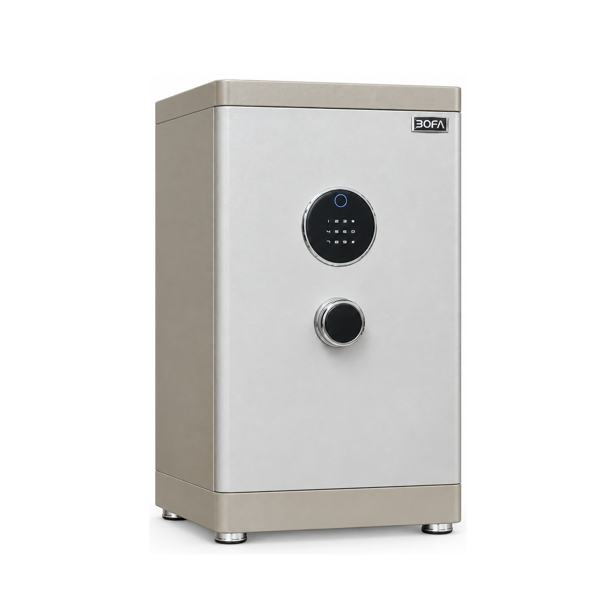 Két sắt BOFA ZB-80FX màu Cánh ghi sáng thân kaki, đóng cửa