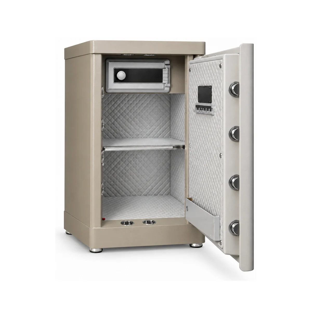 Két sắt BOFA ZB-70FX màu Cánh ghi sáng thân kaki, mở cửa