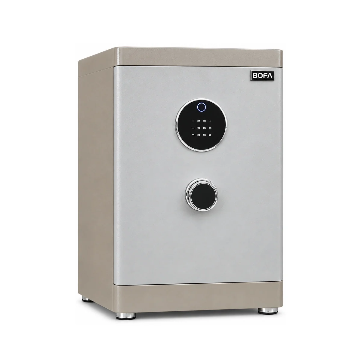 Két sắt BOFA ZB-60FX màu Cánh ghi sáng thân kaki, đóng cửa