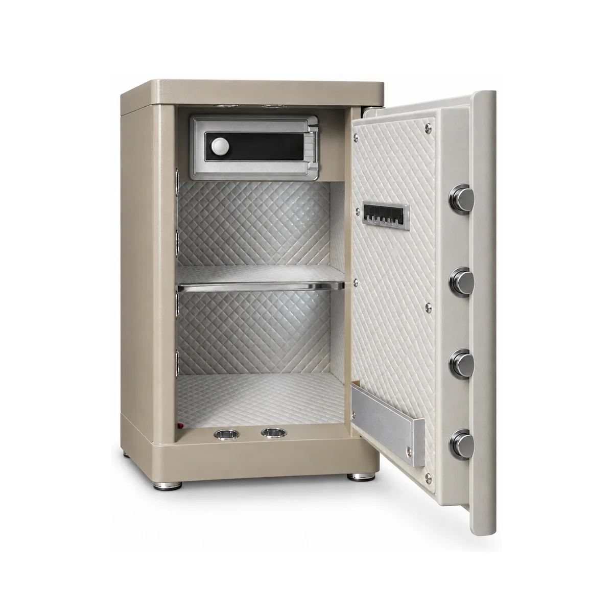 Két sắt BOFA ZB-80FX màu Cánh ghi sáng thân kaki, mở cửa