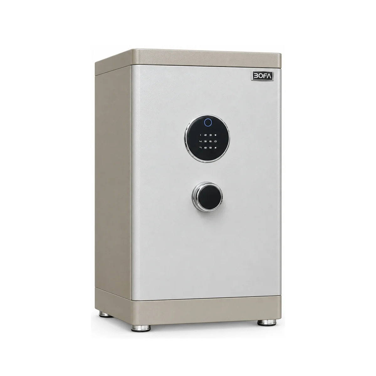 Két sắt BOFA ZB-80FX màu Cánh ghi sáng thân kaki, đóng cửa