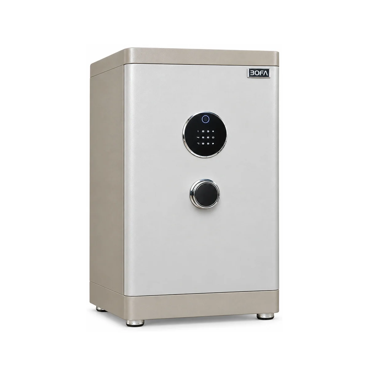 Két sắt BOFA ZB-70FX màu Cánh ghi sáng thân kaki, đóng cửa