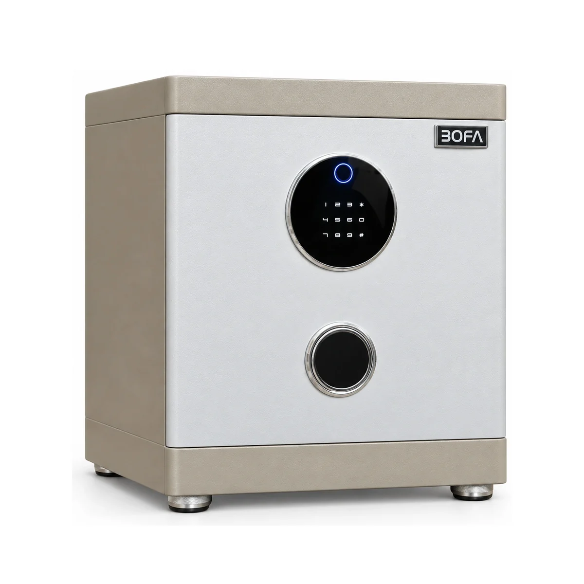 Két sắt BOFA ZB-45FX màu Cánh ghi sáng thân kaki, đóng cửa
