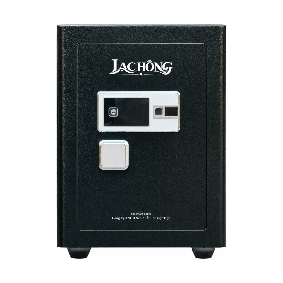 Két sắt Lạc Hồng VSC65 PRO màu đen, đóng cửa, mặt trước