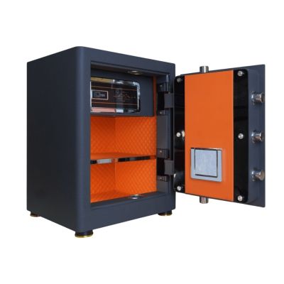 Két sắt Liberty LB50Pro – màu xám, mở cánh, khoang chứa bên trong