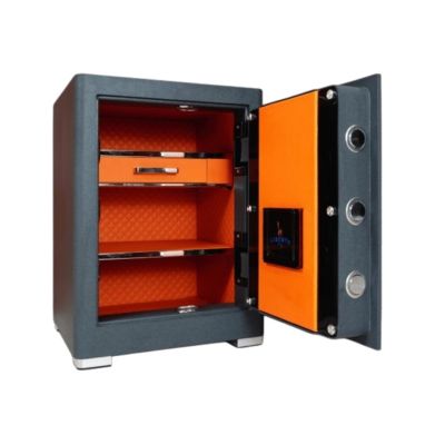 Két sắt Liberty LB50 S10 Pro – màu xám, mở cánh, khoang chứa bên trong