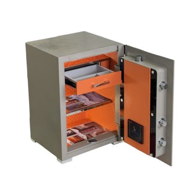 Két sắt Liberty LB79 S10 Pro – màu vàng, mở cánh, khoang chứa bên trong