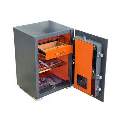 Két sắt Liberty LB79 S9 Pro – màu xám, mở cánh, khoang chứa bên trong