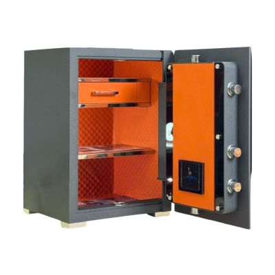 Két sắt Liberty LB79 S9 Pro – màu xám, mở cánh, khoang chứa bên trong
